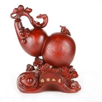 聯(lián)友廠家直銷福祿如意樹(shù)脂工藝品 仿木紋系列家居擺件的藝術(shù)與寓意