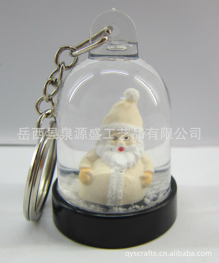 精美圣誕樹(shù)脂水球鑰匙扣 工廠直銷，匠心獨(dú)運(yùn)，助力年終營(yíng)銷佳節(jié)季